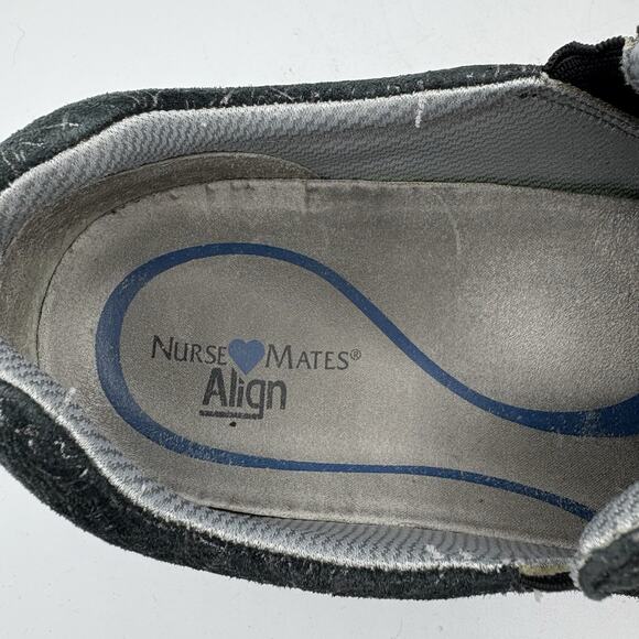 Nurse Mates Align Loafers Womens Size 11 Dorin Black Silver Slip Resistant H4 - Picture 2 of 10